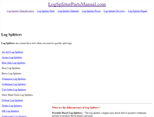 Tablet Screenshot of logsplitterpartsmanual.com